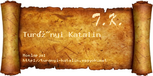 Turányi Katalin névjegykártya
