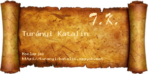 Turányi Katalin névjegykártya